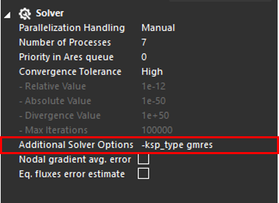 MQS Solver Setting Example