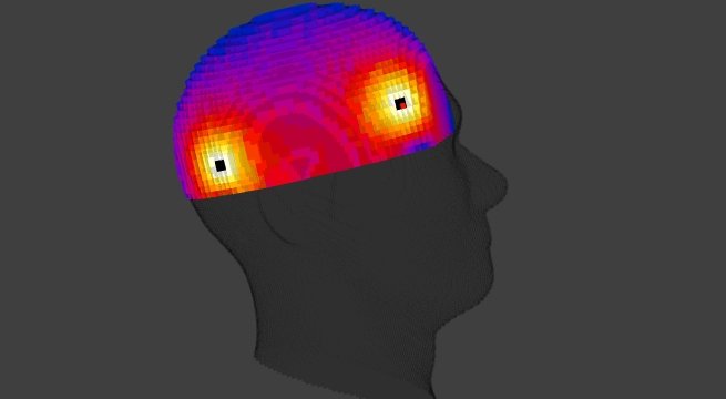 顯示不規則物體的電場分布