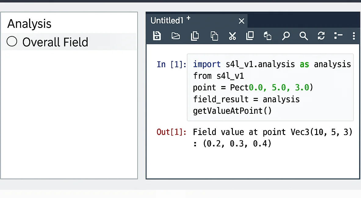 用 Scripter 讀取 Analysis 中指定點位的場值