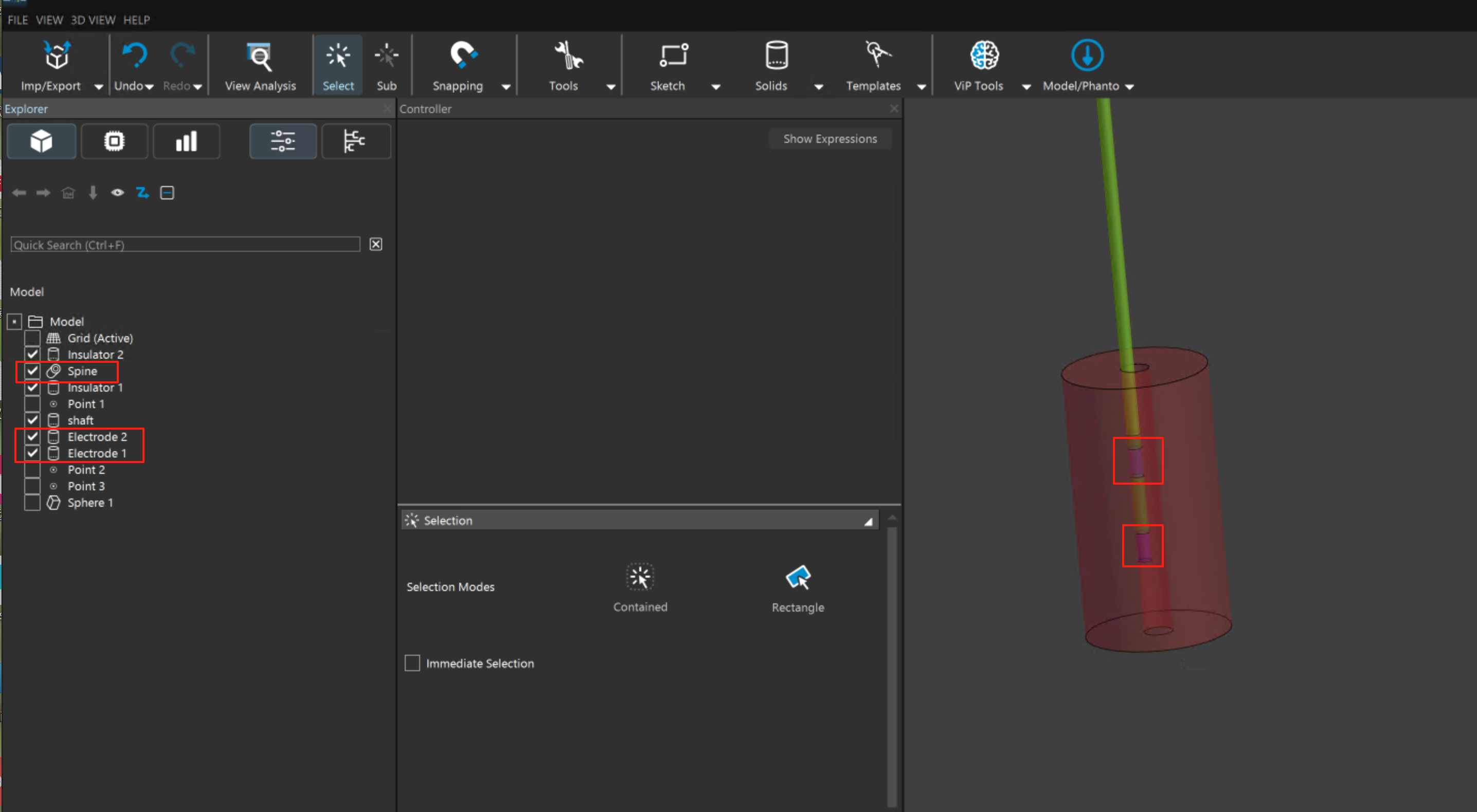 電場對人體組織溫度影響的模擬實驗1（電場模擬）