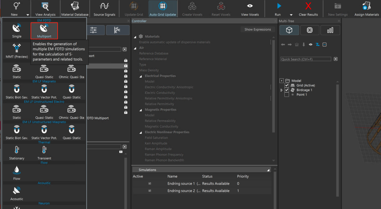 鳥籠線圈仿真設置