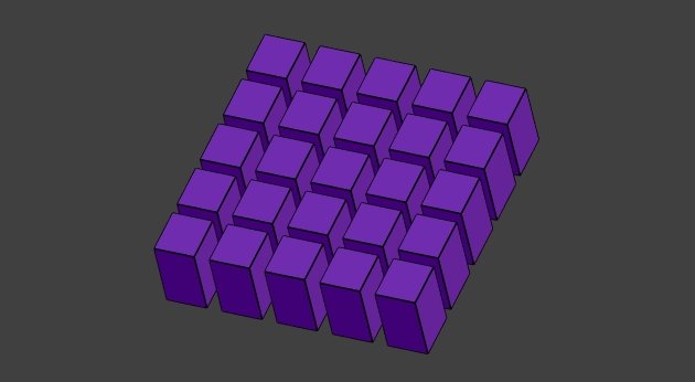 在指定方形範圍內建立模型陣列